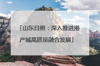 山东日照：深入推进港产城高质量融合发展